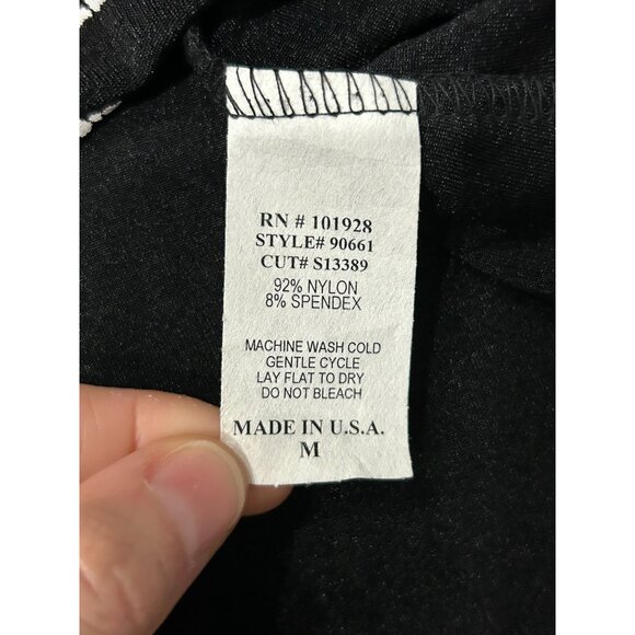 Susan Lawrence Black White Patterned Maxi Pencil Skirt Sz Medium - Picture 6 of 8